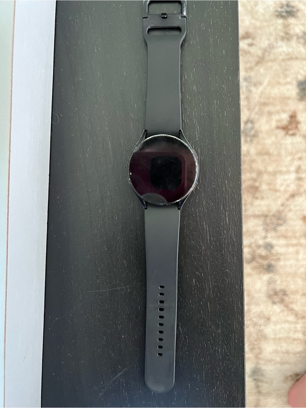 Samsung Black Silicone Smartwatch with Round Touchscreen